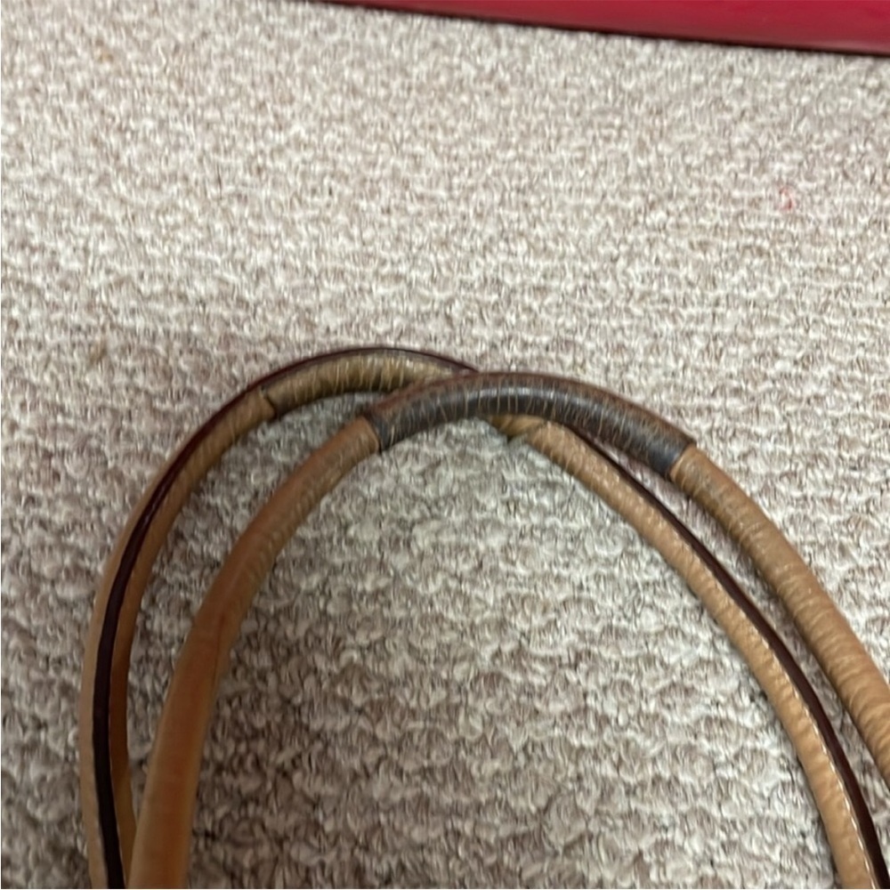Coach leather shoulder purse in camel color - Picture 8 of 16